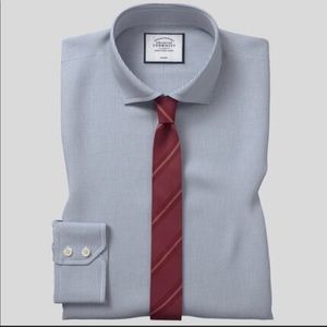 Charles Tyrwhitt Blue checkered slim fit shirt